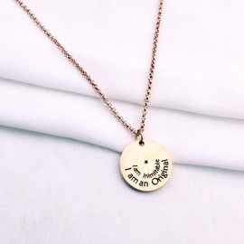 Anlive Hamilton Musical Necklace Aaron Burr Necklace Musical Lover Gift (rose gold necklace)