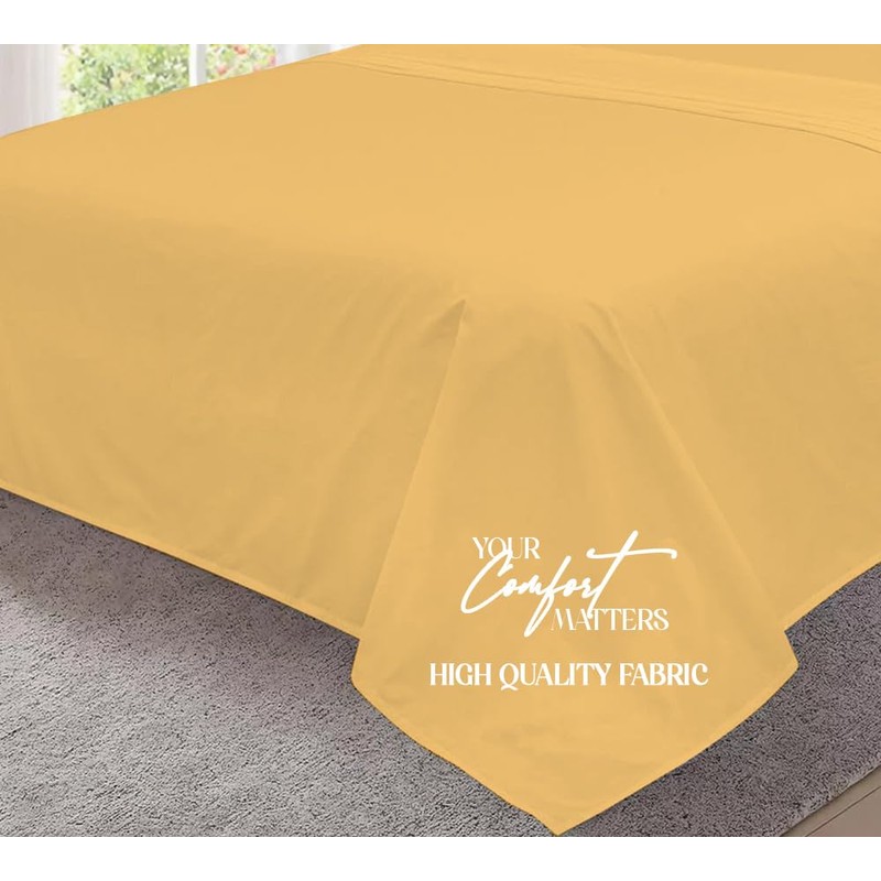 MistyMorning Flat Sheet, Soft & Premium quality Bedding & Linen,