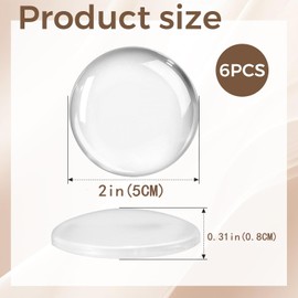 Door Handle Paneling - Soft, Protects Your Walls from Damage and Noise, More Suitable for Home and Office Shock Absorbing Gel to Protect Door Bumper Paneling with Silencer Glue (6 Pieces)