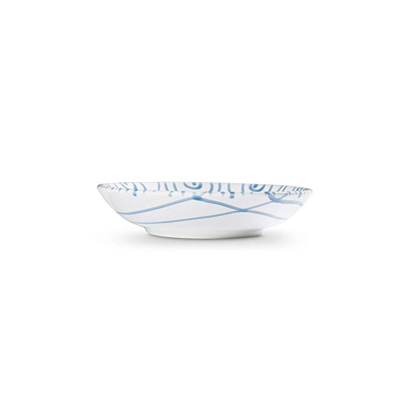 GMUNDNER KERAMIK Manufaktur 0102TSCU20 Blaugeflammt Cup Soup Plate, Diameter 20