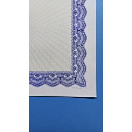 Blank Certificate Paper 8-1/2 x 11 Blue Border 50/Pack