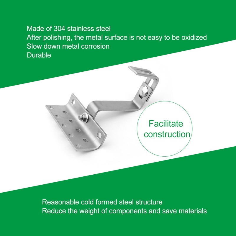 Solar Panel Bracket Stainless Steel Length Position 180° Adjustable Corrosion