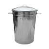 MARKSON Premium 13-Gallon Galvanized Steel Round Trash Can with Lid: