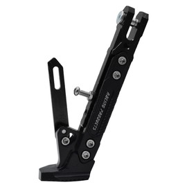 RCRBT Motorcycle Side Stand Motorcycle Kickstand Height Adjustable 19cm-26cm Maintenance Stand Aluminum Alloy (Red) (Black)