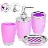 Juego de Accesorios para Baño 4 pz Aquila Rosa AB5442