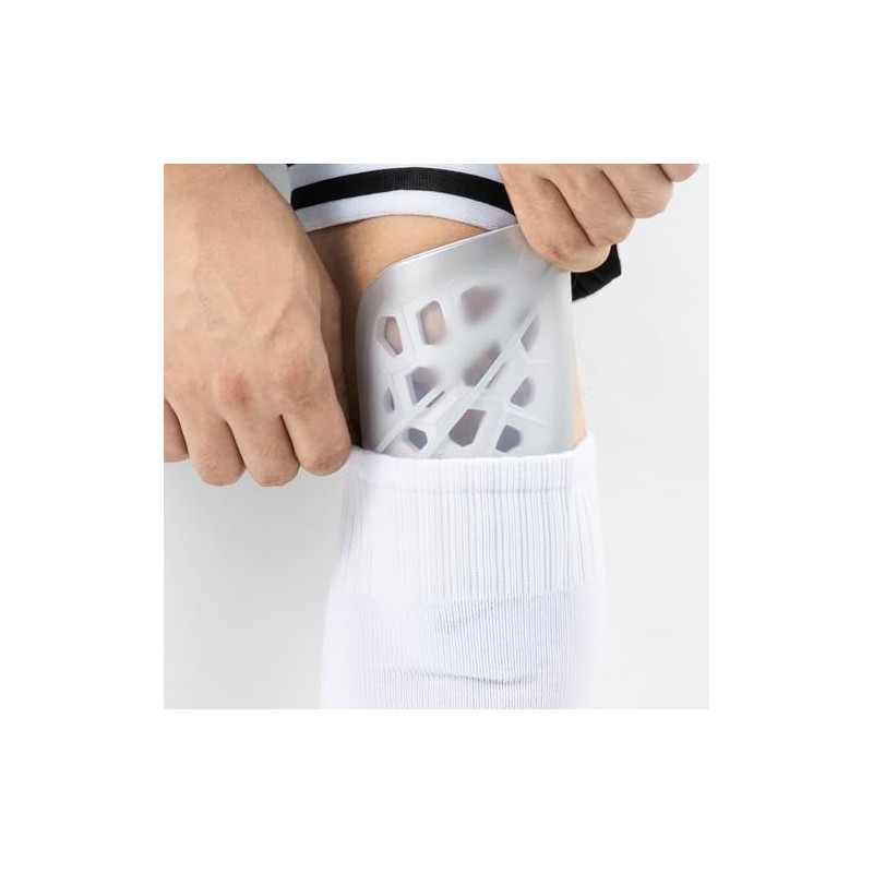 JIHUOO 3 Pairs Football Sock Sleeves Soccer Shin Guard Sleeves