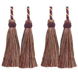 DÉCOPRO (TM) Curtain Tieback, Style# ICT, Color# 4466 - Cranberry Red [Set of 2]