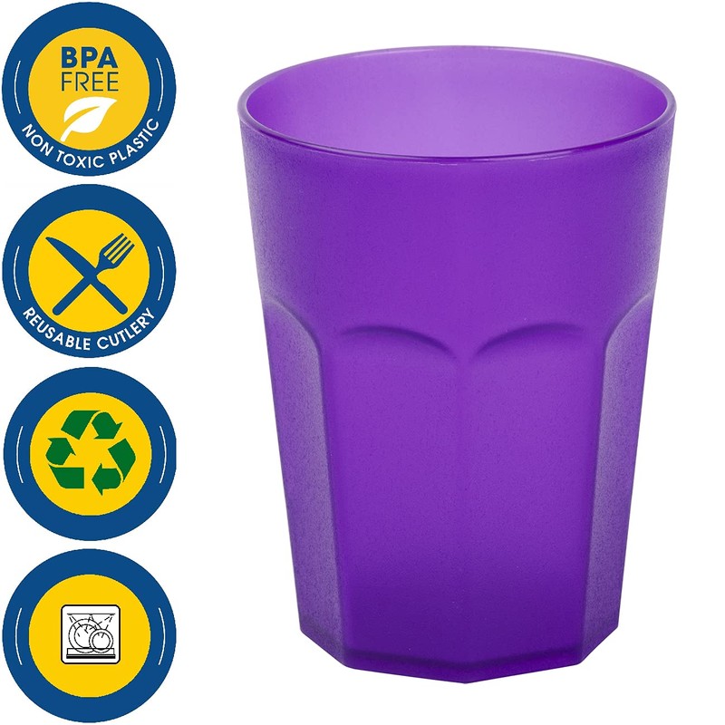 Gariella Plastic Cups Purple Drinking Cups Party Cups Plastic Drinking