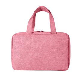 Balakaka Travel Toiletry Bag, Large Makeup Bag, Hanging Cosmetic Bag, Organiser for Women and Girls, Foldable Wash Bag, Waterproof Cosmetic Bag, Makeup Case, pink