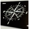 Brilliant Engraved Compass Car Tag Diamond Etched Vanity Front License