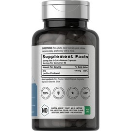 아연 100mg 180캡슐 x 1통 Zinc Picolinate Zinc Picolinate 100mg 180 Capsules x 1 Bottle