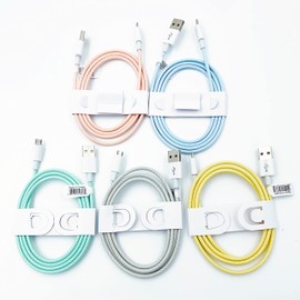 (50 Packs) Standard USB to Micro USB Charging Cables for Android Phones and Tablets + Sync Compatible Nylon Braided Wholesale Bulk Lot by Raptor