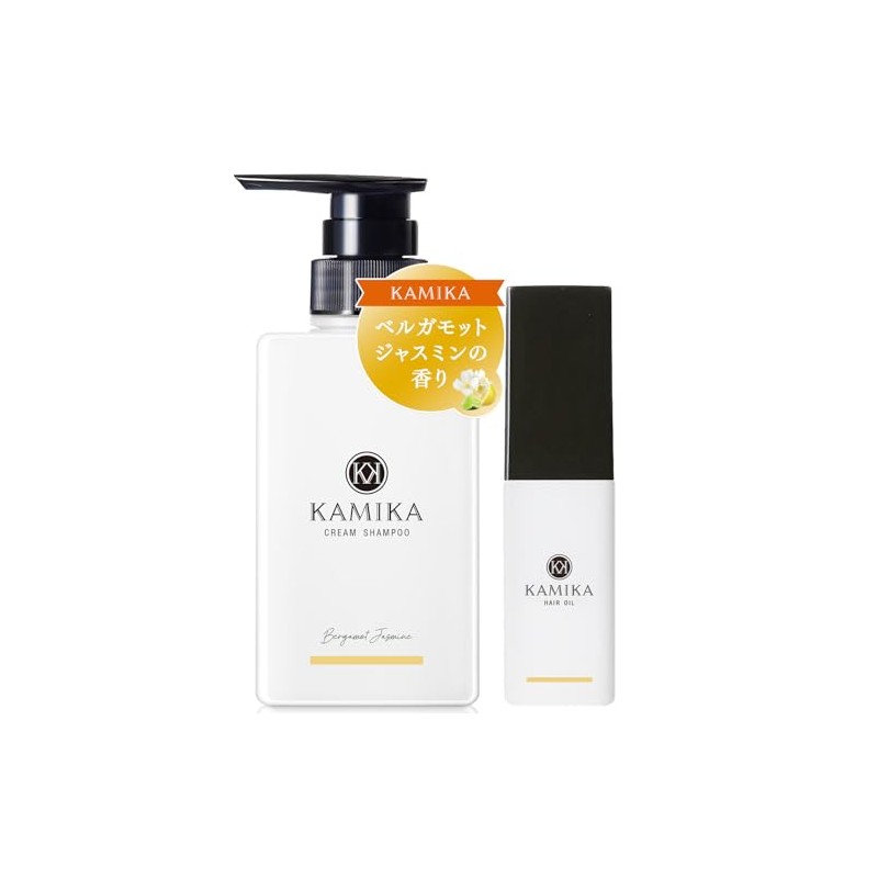 KAMIKA Kamika Cream Shampoo & Hair Oil Set, Bergamot, Jasmine