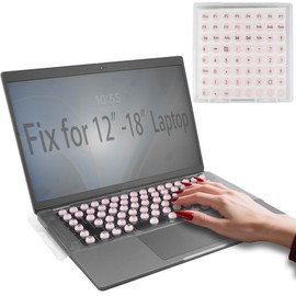 Ivaso Generic Laptop Keyboard Cover for Long Nails with Raised Keys, Compatible with HP/DELL/Mac/Lenovo/Acer/Asus/Samsung12-18" Notebook Computer (Hemisphere)