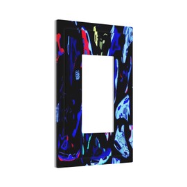 Sghxwp Decorative Outlet Covers Retro Basketball Sport Blacklight Fire Red IV Sneaker 1 Gang Single Decora GFCI Device Light Switch Cover Plate 1 Rocker Wall Plate Jumbo Switch Plate Cover