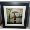 Greetingles Lowry-Style 12"/31cm Square Framed Print. Beautiful Black Ash Frame