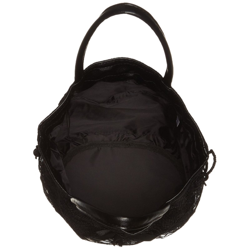 Hydrangea 5786-01 Black Formal Drawstring Sub Bag, Black