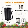 Encoidoz 100FT C9 Light String Christmas Stringer, E17 Light Sockets
