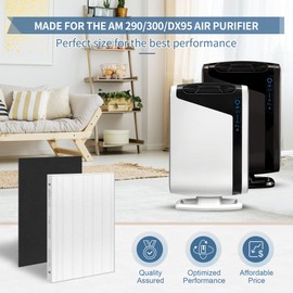 Zouhwaso 3+6 Aera Max 300 HEPA Filter Replacement Compatible with Fellowes AeraMax 290 300 DX95 Air Puri-fier True HEPA Air Filter, Fit AP-300PH HF-300 Part#9287201, 3x H13 HEPA+6x car-bon Pre-Filter