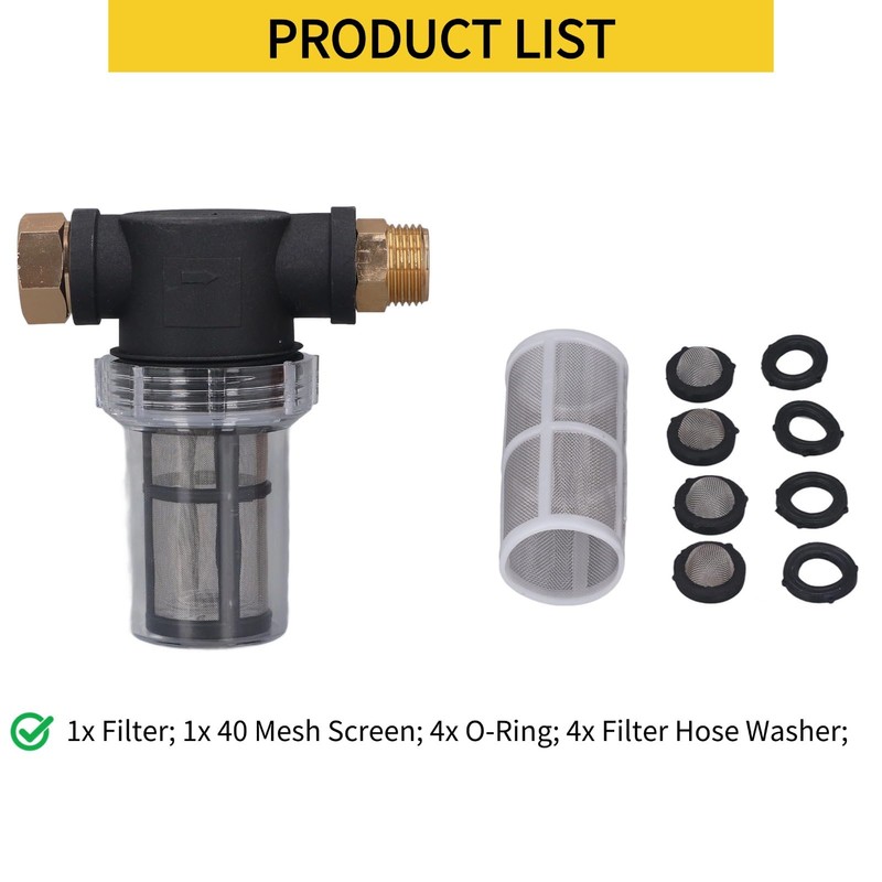Lausixy Garden Hose Filter for Pressure Washer Inlet Water, Sediment