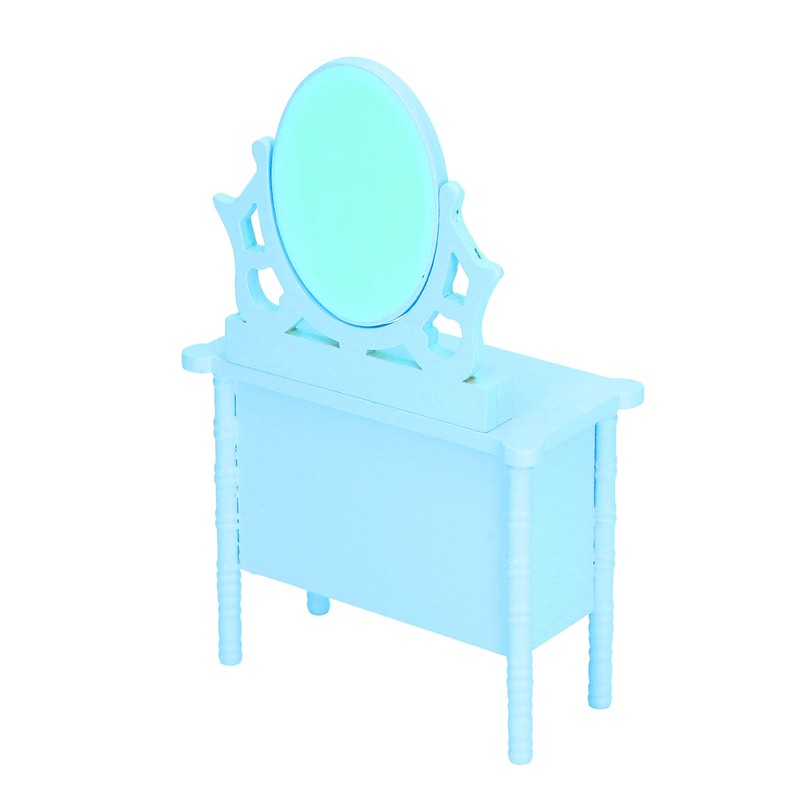 1:12 Scale Dollhouse Toilet Table High Simulation Wooden Miniature Dressing