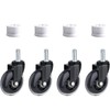 letsFix PVC Wheel Fitting with Caster, Caster Pipe Cap to