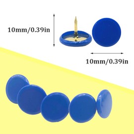 Ruidee 150 Pcs Thumb Tacks Push Pins Board Pins for School, Office, Map, Photo Wall, Cork Board Bulletin (Blue)