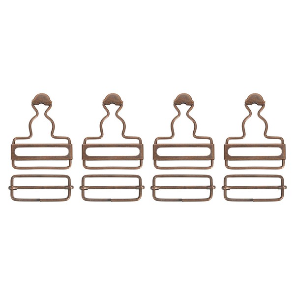 sourcing map Overall Buckles, 4 Sets Retro Metal Suspender Replacement