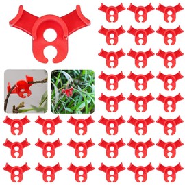Jiahuade Plant Benders, Pack of 100 Plant Trainers for Low Load, Plant Training Clips, 90 Degree Plant Handle for Bending Plant Stems, Changing the Growth Direction (Red)
