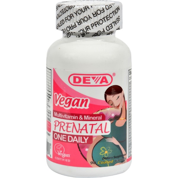 Deva Vegan Prenatal Multivitamin and Mineral - 90 Tablets - Gluten Free-Dairy Free-Yeast Free-Wheat Free-
