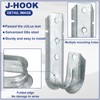 Gisafai 25 Pcs Cable Support J-Hook, Garage Hooks for Hanging,