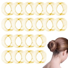 20 Pcs Blonde Bun Nets,Soft Blonde Hair Nets for Buns,Hair Nets for Women and Men,Nylon Hair Bun Net,Invisible Ballet Hair Net,Elastic Edge Bun Hair Net,Bun Nets Blonde,for Girls Boys Bun(30cm)