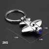 3D Airplane Model Keychain Key Ring Creative Aircraft Keyfob Birthday