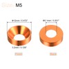 sourcing map 30pcs Countersunk Washers M5 Anodized Aluminum Alloy End