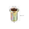 uxcell M8 Carbon Steel Rivet Nuts Flat Head Insert Yellow