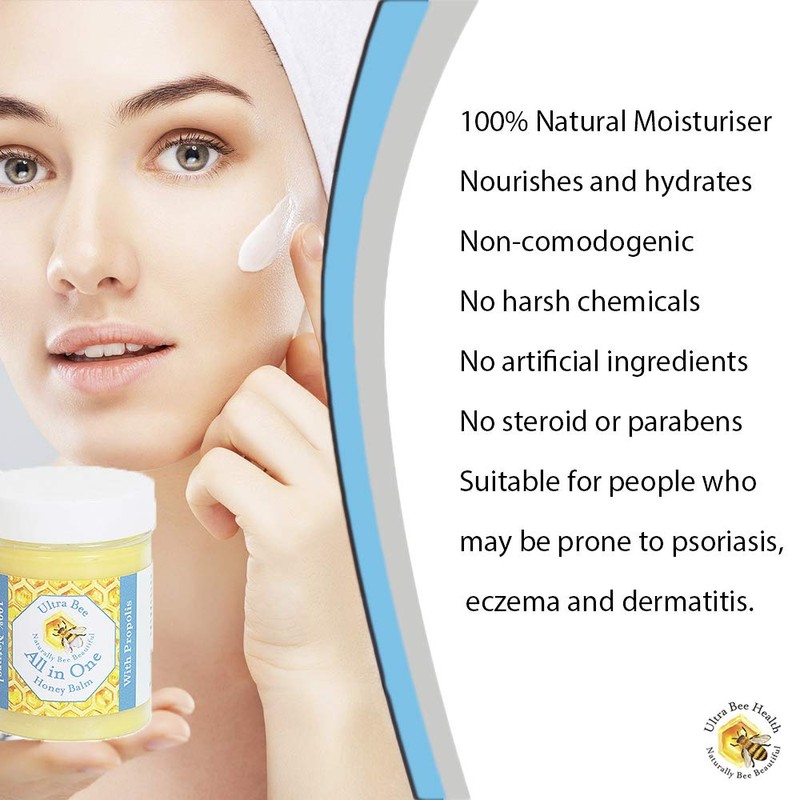 100% Natural All in One Honey Balm, Natural Moisturiser for