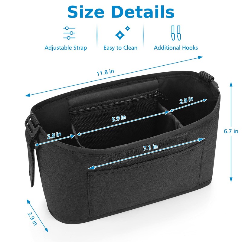 Accmor Universal Stroller Organizer, Stroller Bag Caddy Organizer, Stroller Organizer