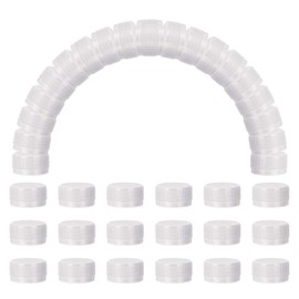 sourcing map 100pcs Plastic Bottle Caps, 30mm Bottle Screw Lid Top Water Bottles Top Cap for DIY Development Imagination Intelligence Craft Scrapbook Creative Gifts, White