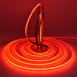 SUYOOULIN LED Strip Lights, SMD 2835 LED Strip, DC12V 1200LEDs 16.4Ft 26000LM High Density LED Light Strips Tube Waterproof IP67, 3 Times Brightness Than SMD3528 LED Strip, Red