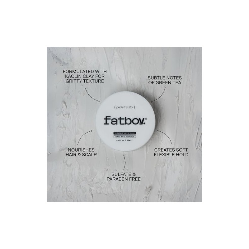 Masilla perfecta para el cabello Fatboy, 2.6 onzas