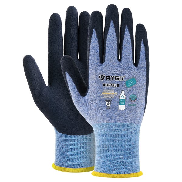 KAYGO Latex Coated Work Gloves for Men Women Breathable, 3