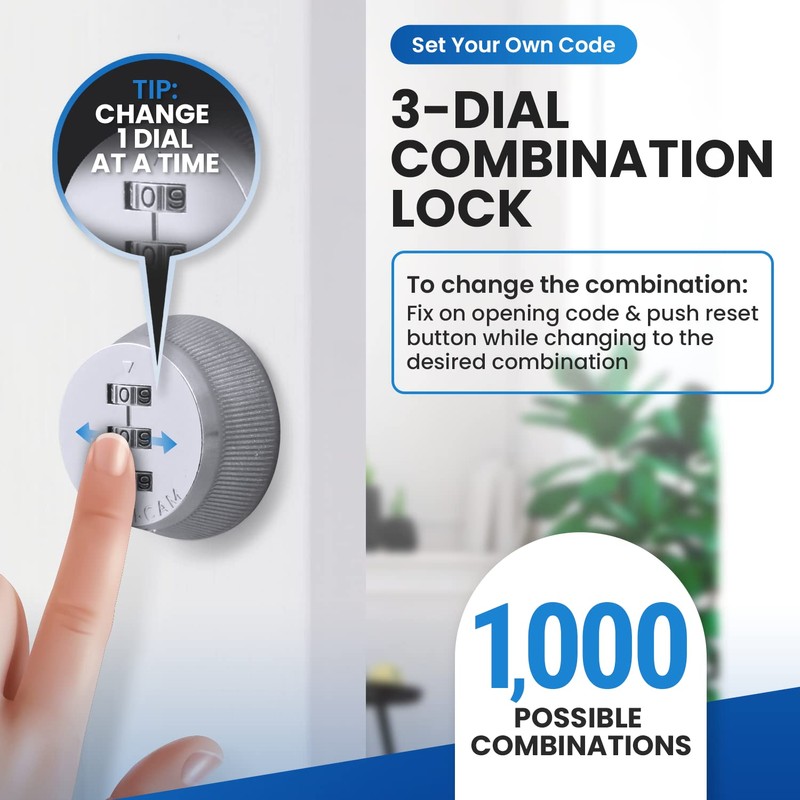 Combi-Cam Combinated Lock 7850R - Large Chrome Cam Lock |