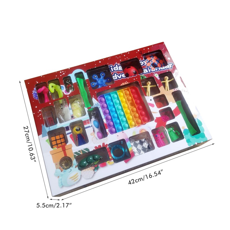 Advent Calendar Toy Set Christmas Countdown Calendar 24 Days Count