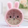 Meyaus 3 in Cartoon Pink Rabbit Silicone Alarm Clock Silent