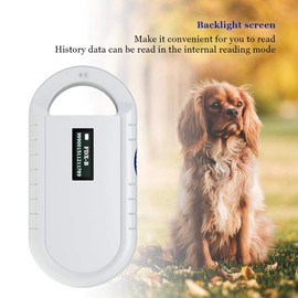 VBESTLIFE Portable Handheld Animal Chip Reader, Pet Microchip Scanner Universal RFID Reader for ISO11784/5, FDX-B, ID64