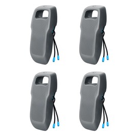 Sebnux Boat Bumpers for Docking Portable Boat Fenders EVA Pontoon Boat Fenders Ideal for Fishing Boat, Pontoon Boat, PWC and Jet Ski (Grey Long Shape 4 Pack)