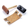 Safety Razor Head Protecting Leather Cover, Genuine Cowhide Leather Double