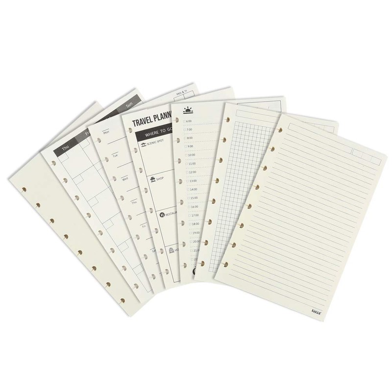 Eagle Discbound Planner Refill Paper, 8-Hole Punched, 60 Sheets, Both
