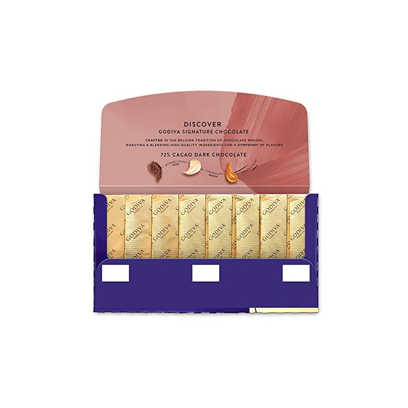 Godiva Signature 72% Cacao Dark Chocolate Mini Bars - 3.1oz