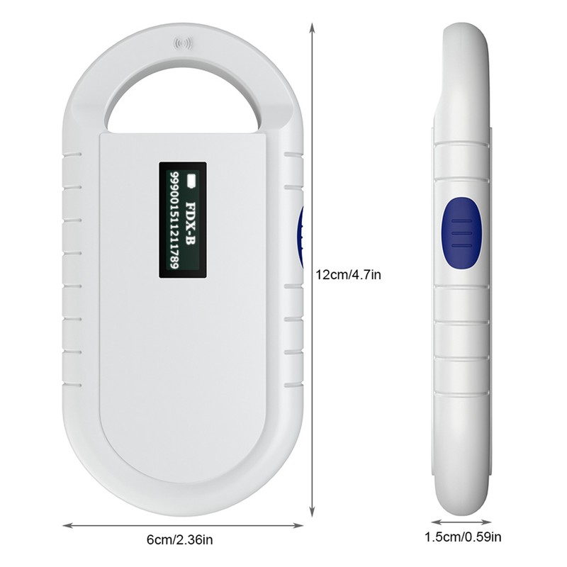 Portable Handheld Animal Chip Reader Pet Microchip Scanner Universal RFID